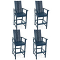 52” Tall HDPE Adirondack Chair Set of 4 Navy E73032