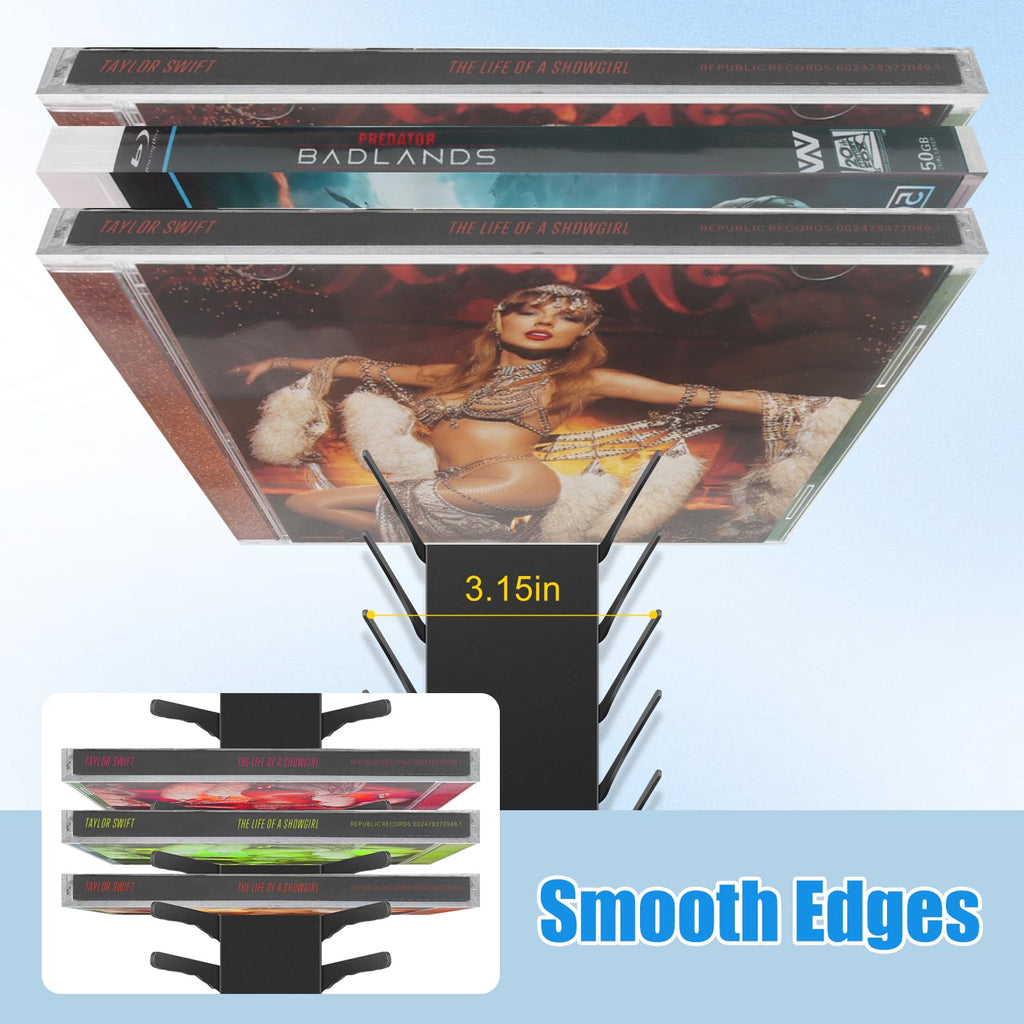 4 Pack Wall Mount Metal DVD Shelf F815809