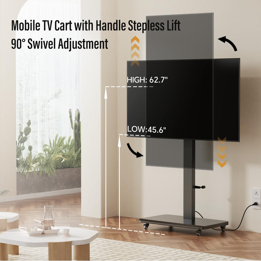 Mobile TV Stand with Power Outlet and Wheels M7466