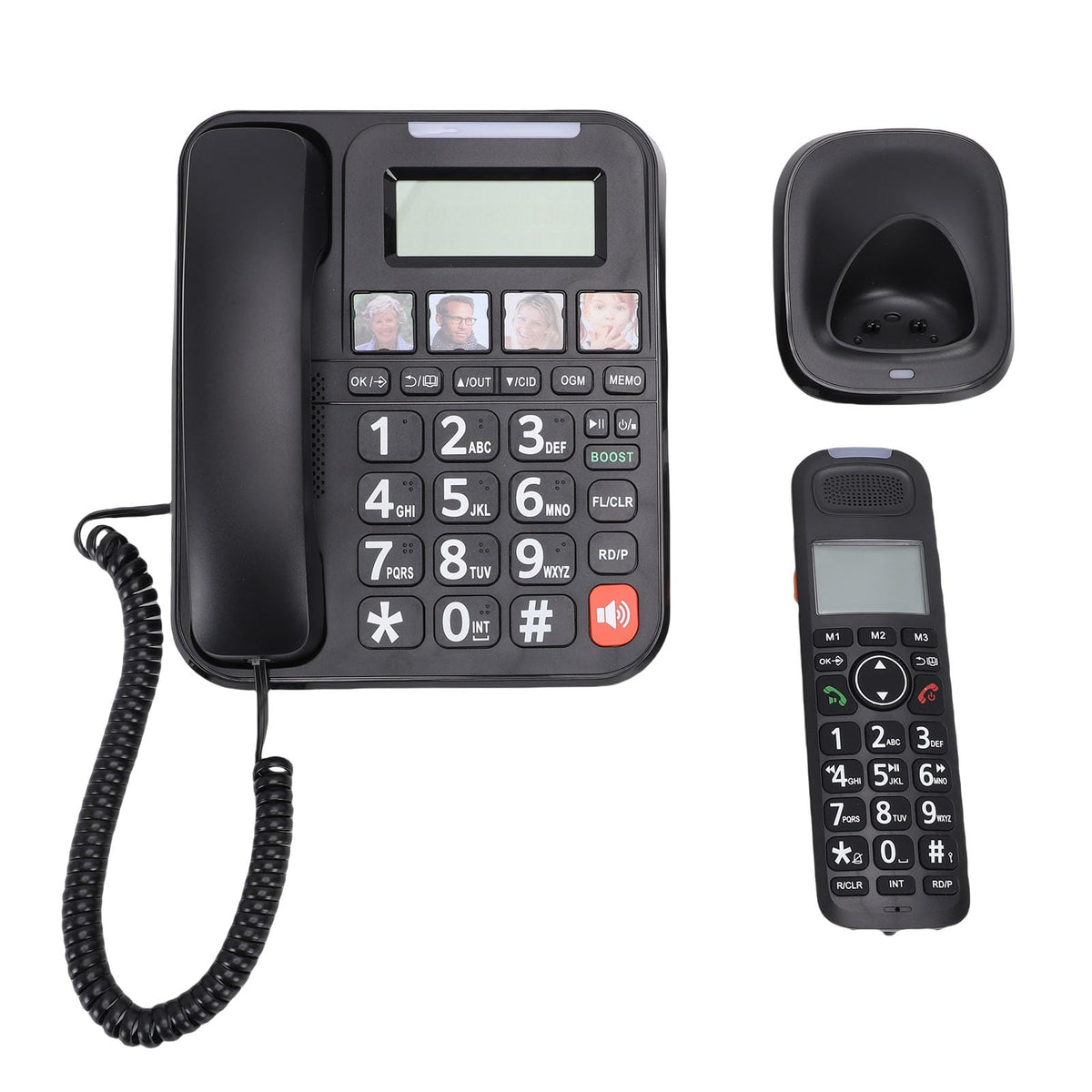 Expandable Corded/Cordless Phone System with Big Buttons B259