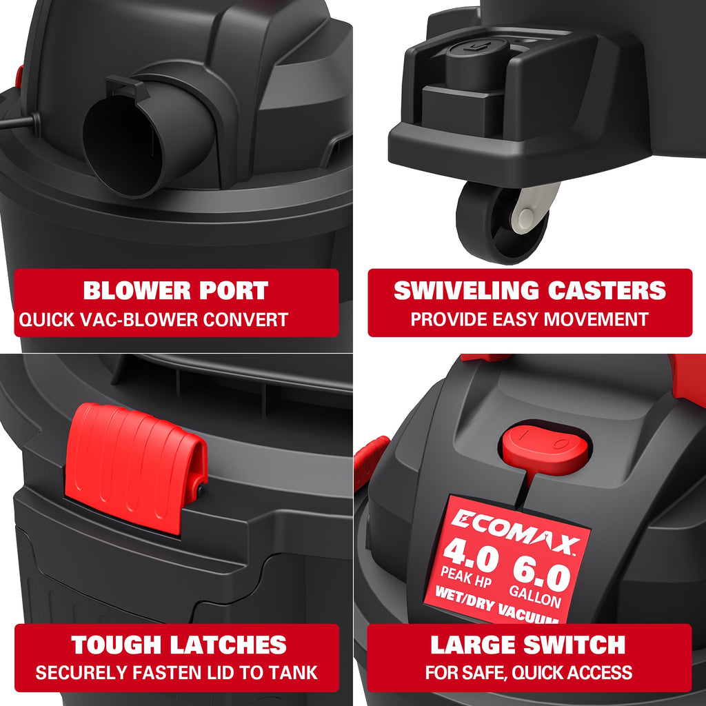 6 Gallon 4 HP Wet Dry Shop Vac V645065