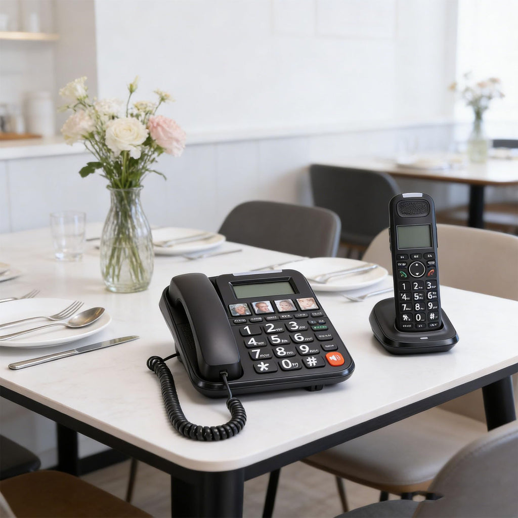 Expandable Corded/Cordless Phone System with Big Buttons B259