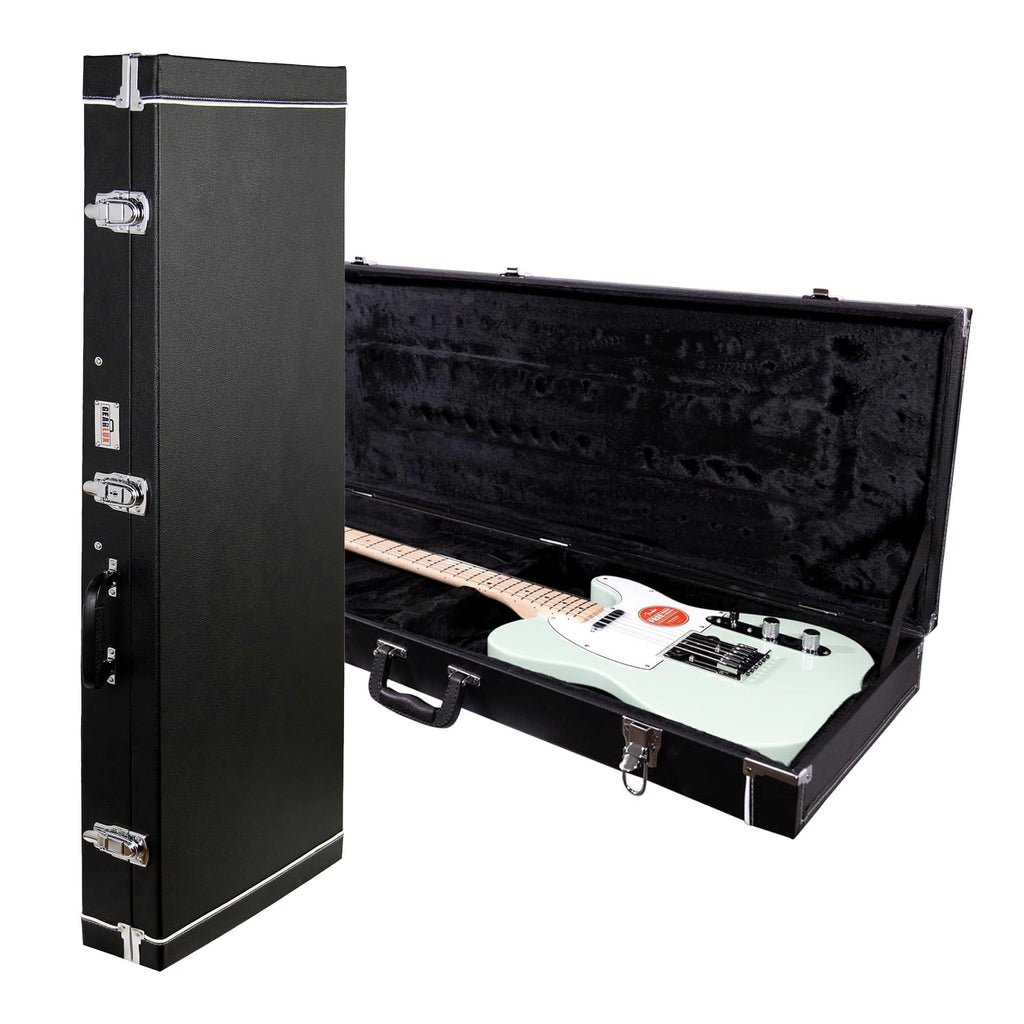 Electric Guitar Hard Case with Lock and Key, Black D75962