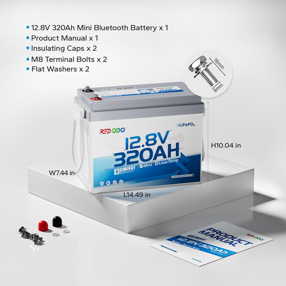 12V 320Ah Mini LiFePO4 Battery C212