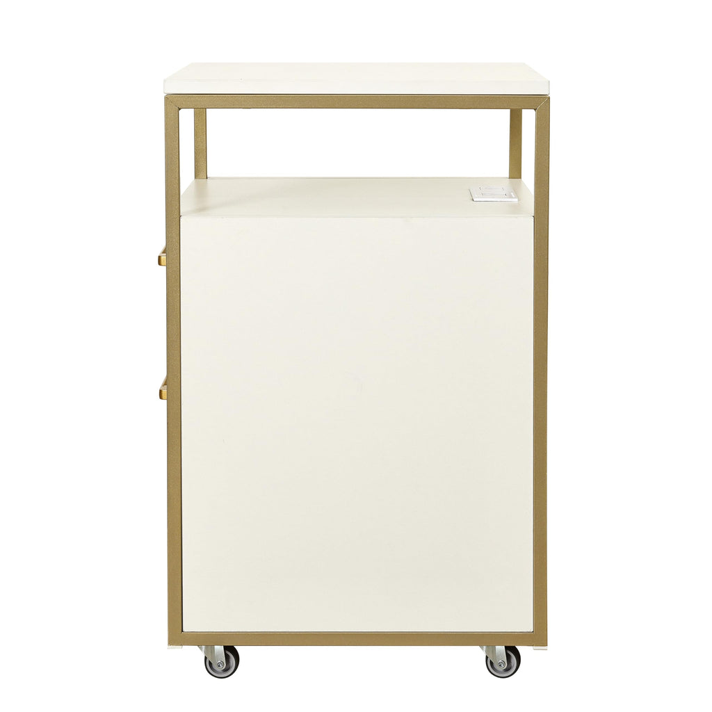 2 Drawer Rolling File Cabinet with Lock H1280