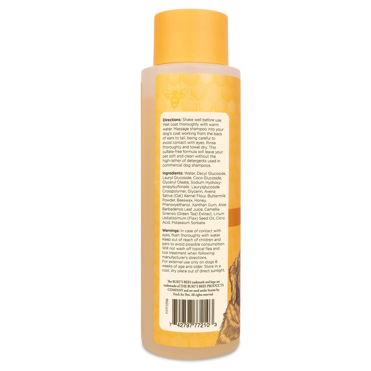 Oatmeal Dog Shampoo with Honey, Unscented, 16 Fl Oz Q219