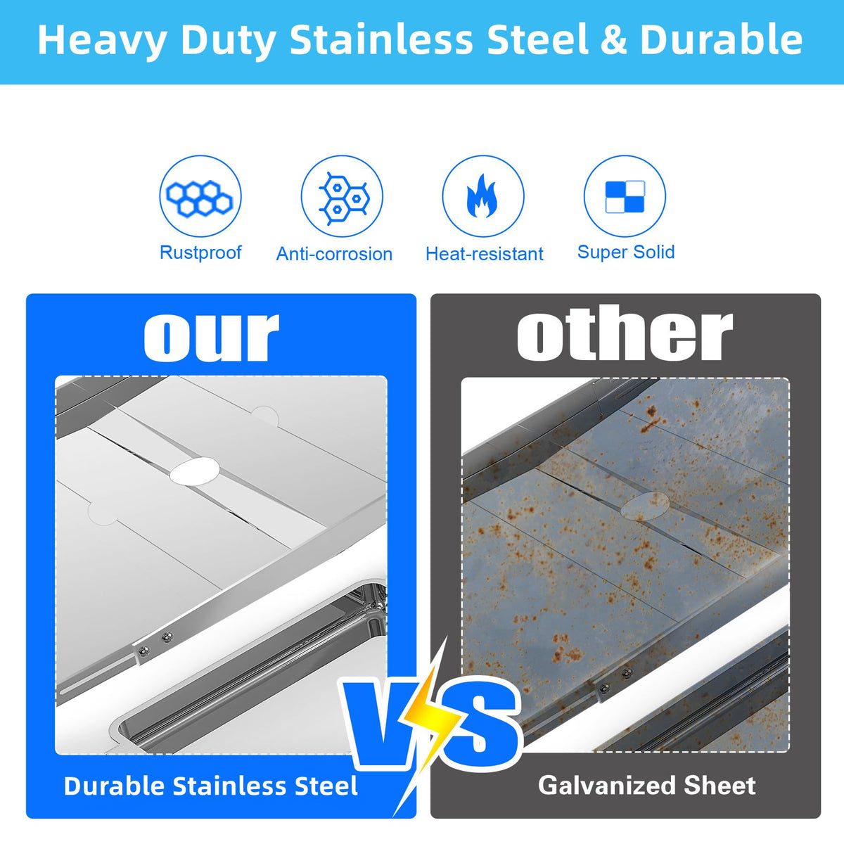 Adjustable Stainless Steel Grill Grease Tray with Catch Pan K884982