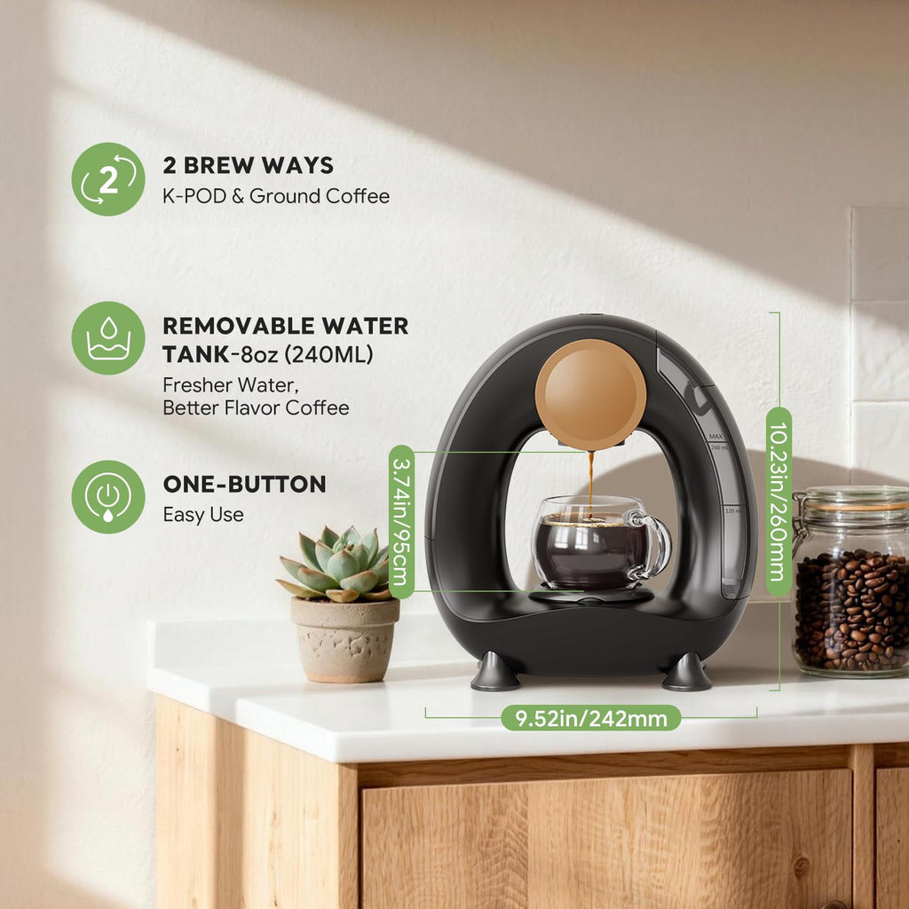 Single Serve Coffee Maker Black J130