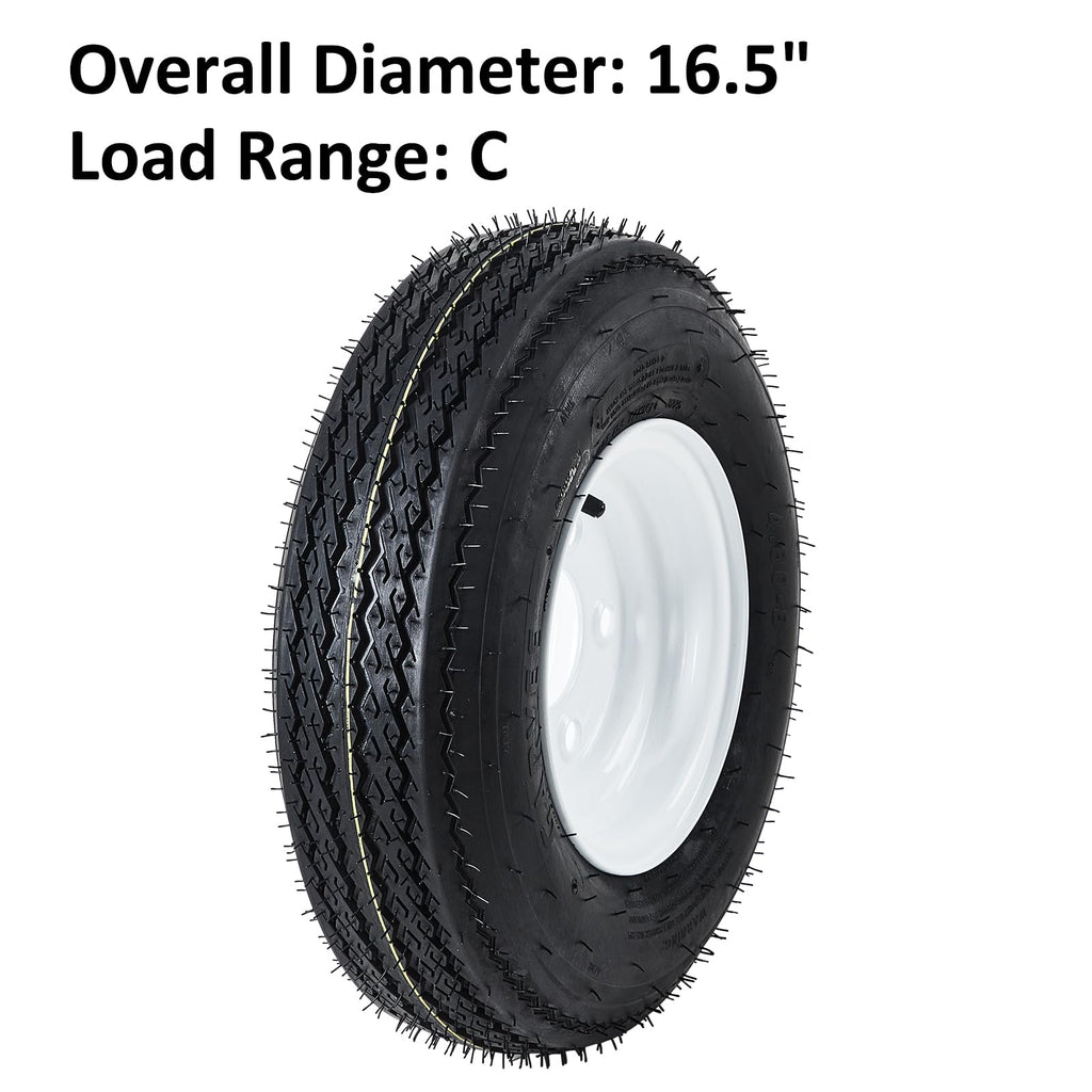 4.80-8 Trailer Tires on 8” White Rims 2-Pack X981090