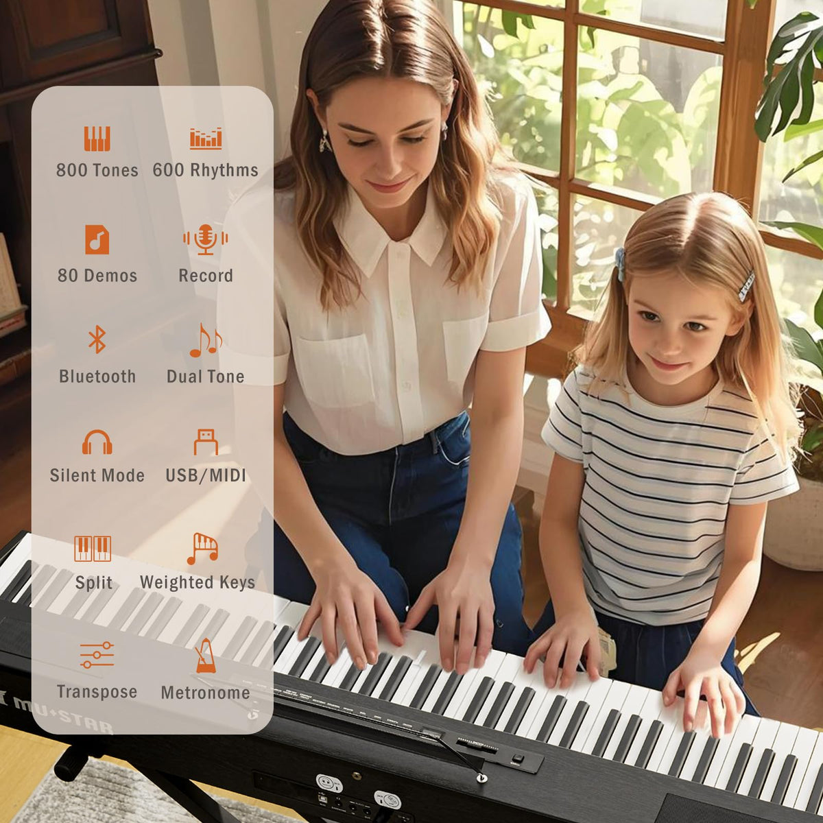88 Keys Full Weighted Hammer Action Digital Piano P676
