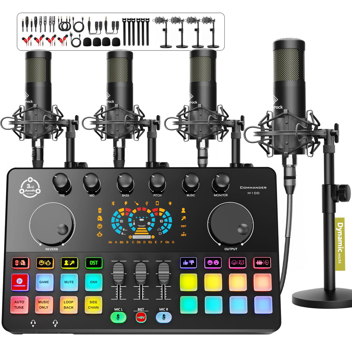 Audio Interface with 4 Dynamic Mics E997
