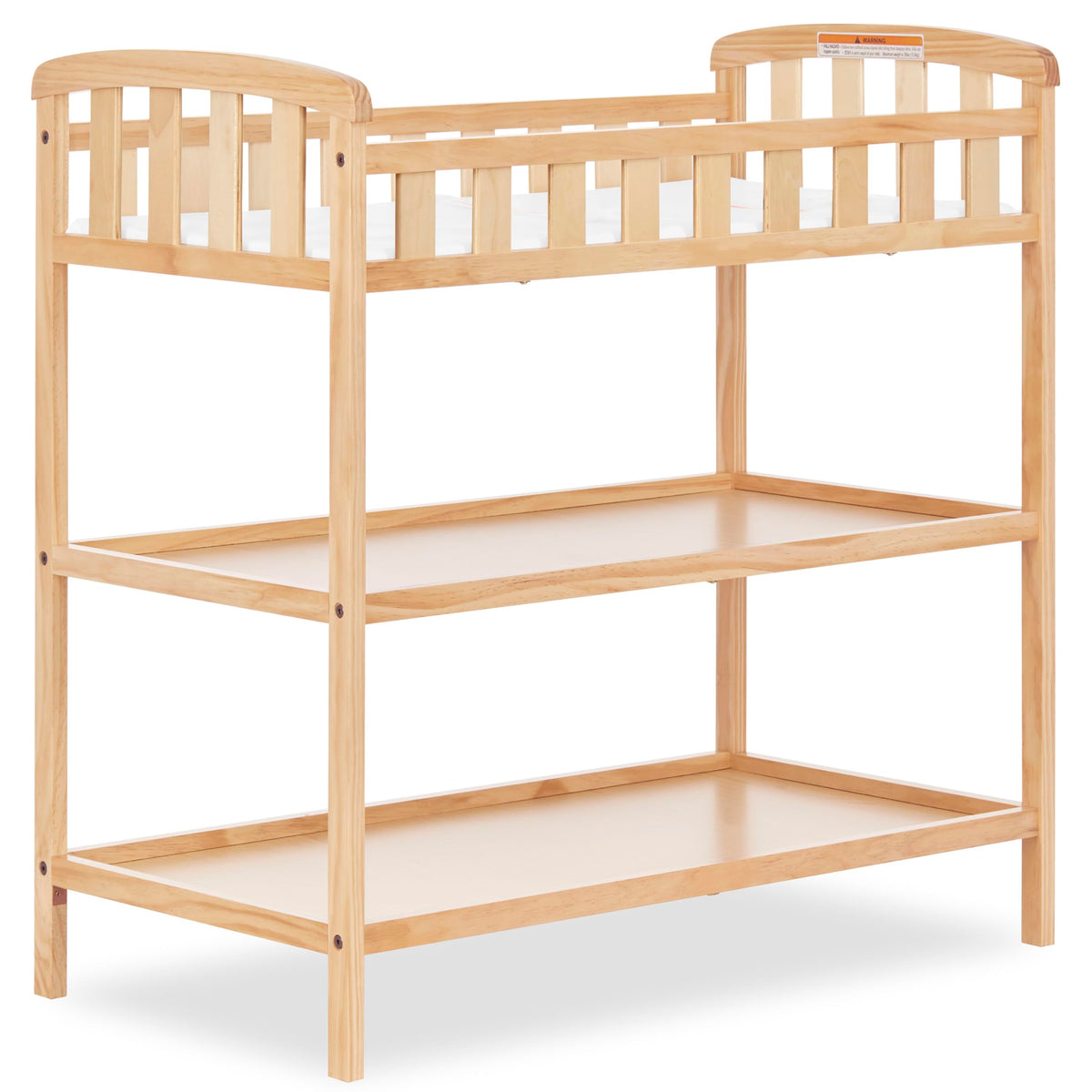 Compact Portable Pinewood Changing Table with Safety Rails G401
