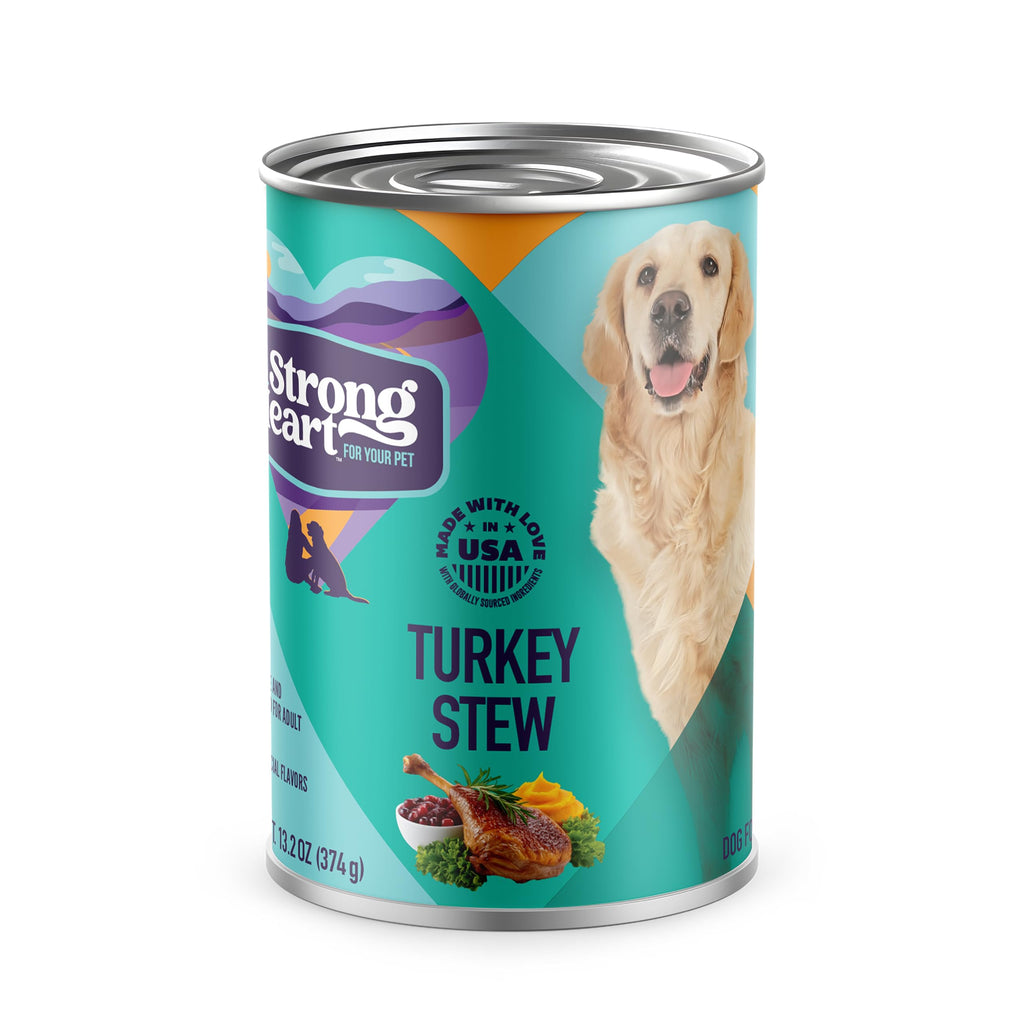 Turkey Stew Wet Dog Food 13.2 oz Can Pack of 12 Q206
