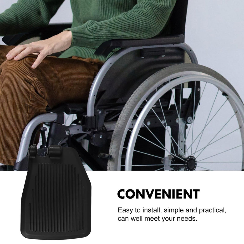 Black Plastic Wheelchair Footplates Replacement Pair T165