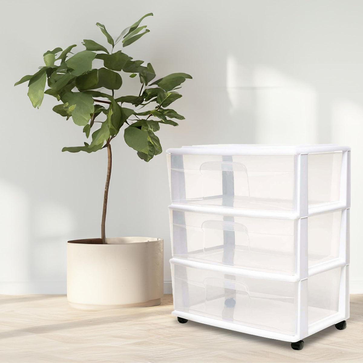 White 3-Tier Storage Cart 2 Pack K1632