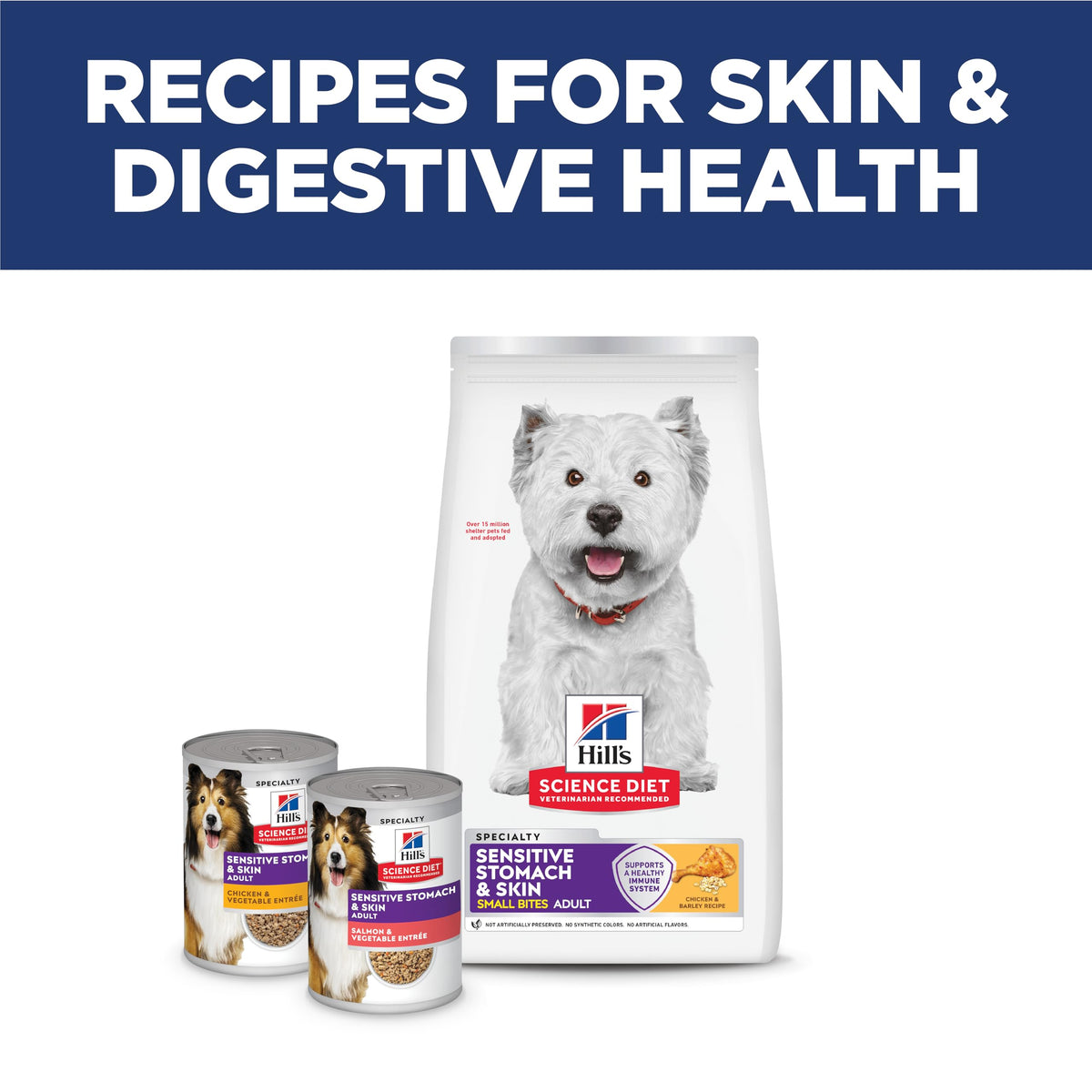 Sensitive Stomach & Skin Small Bites Dry Dog Food L481