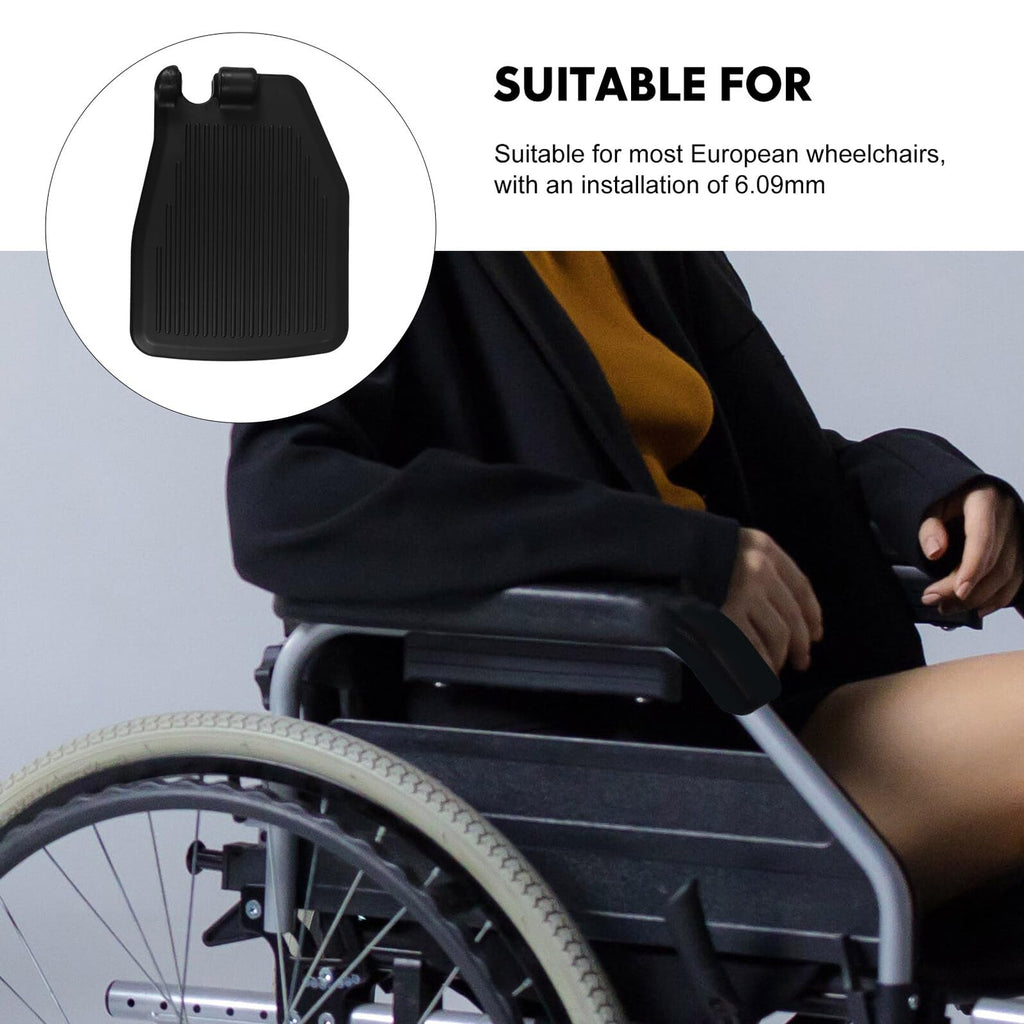 Black Plastic Wheelchair Footplates Replacement Pair T165