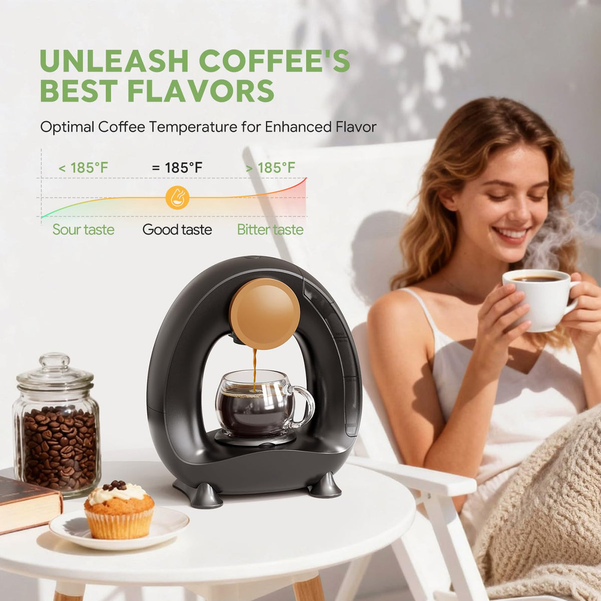 Single Serve Coffee Maker Black J130
