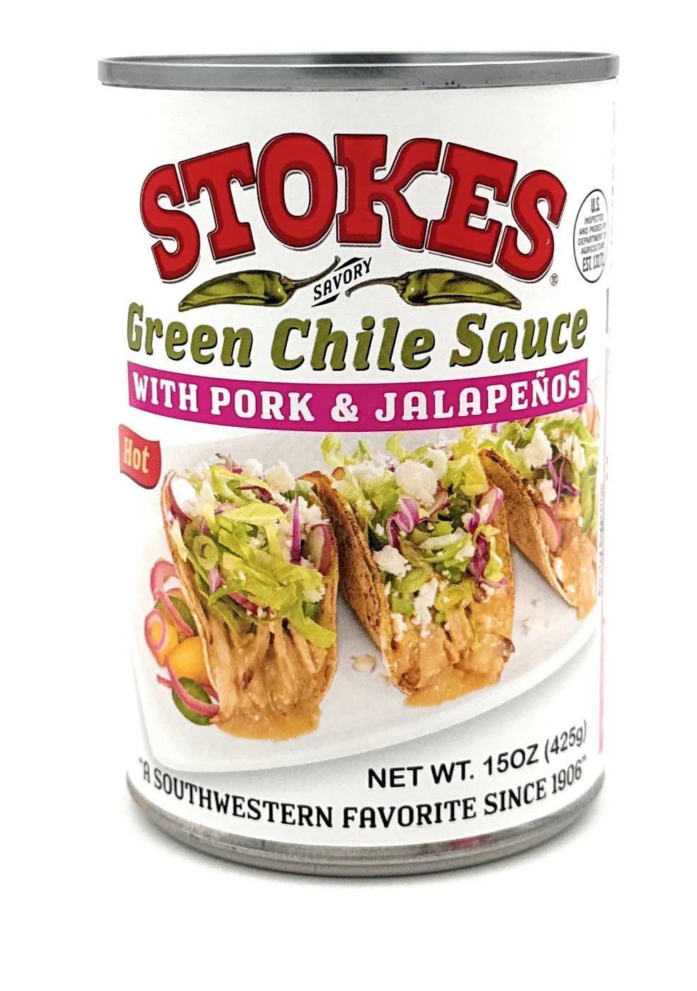 Green Chile Sauce with Pork and Jalapenos Pack of 3 I361
