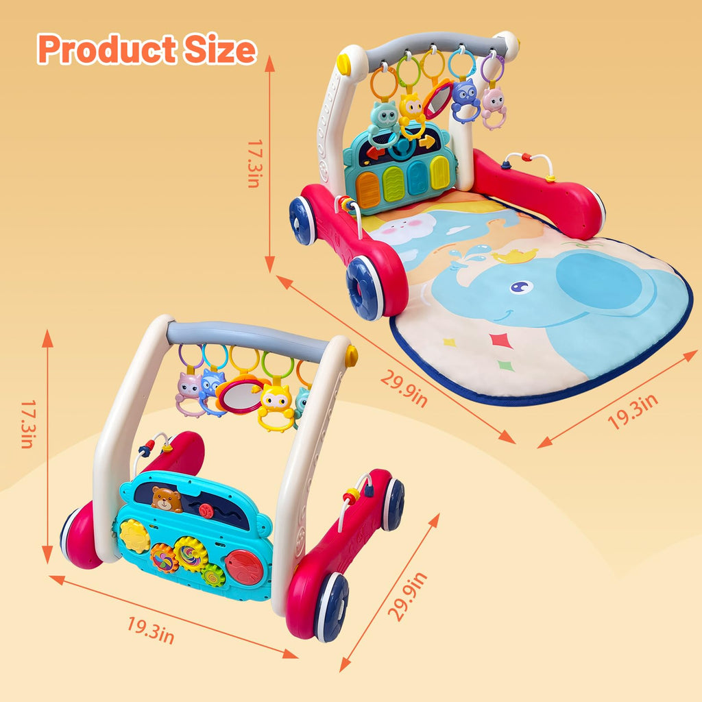Baby Gym Play Mat & Baby Walker with Music and Light Q6675