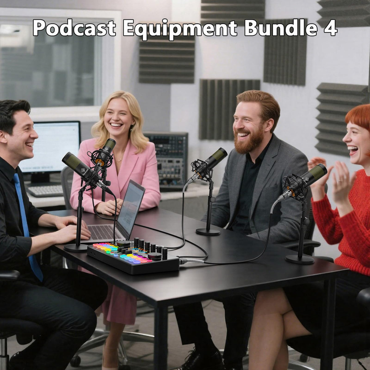 Audio Interface with 4 Dynamic Mics E997