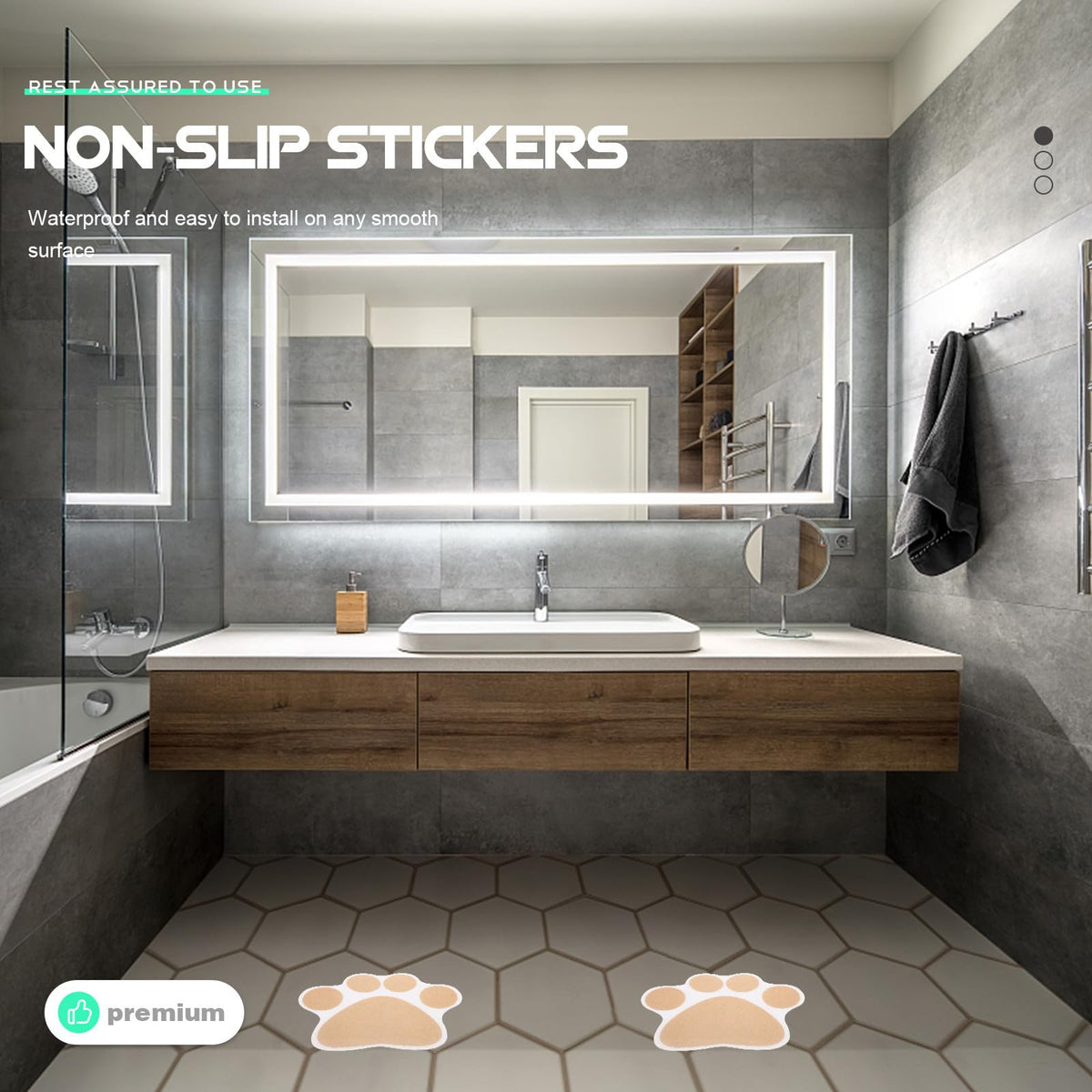 Dog Paw Bathtub Stickers PEVA Anti Slip Decal G738135