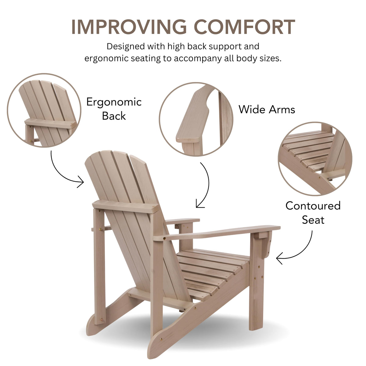 Wooden Adirondack Chair X767