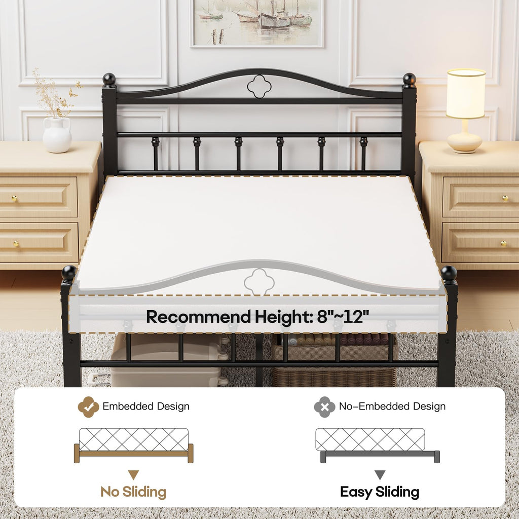 Full Size Bed Frame with Headboard X536933