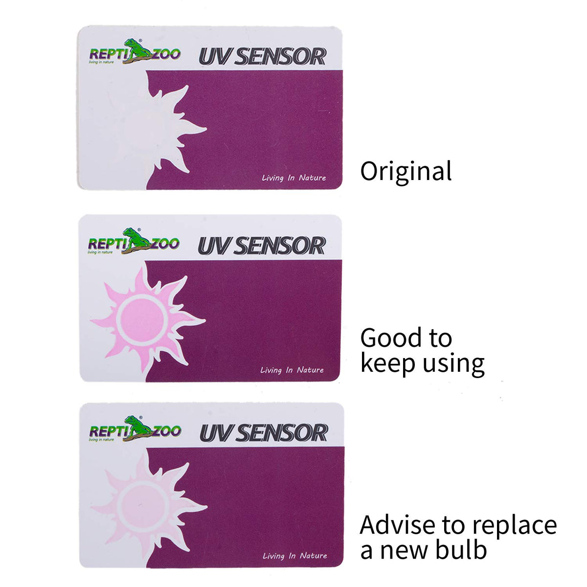 UVB Tester Reptile Lamp UV Sensor Set of 2 L67339