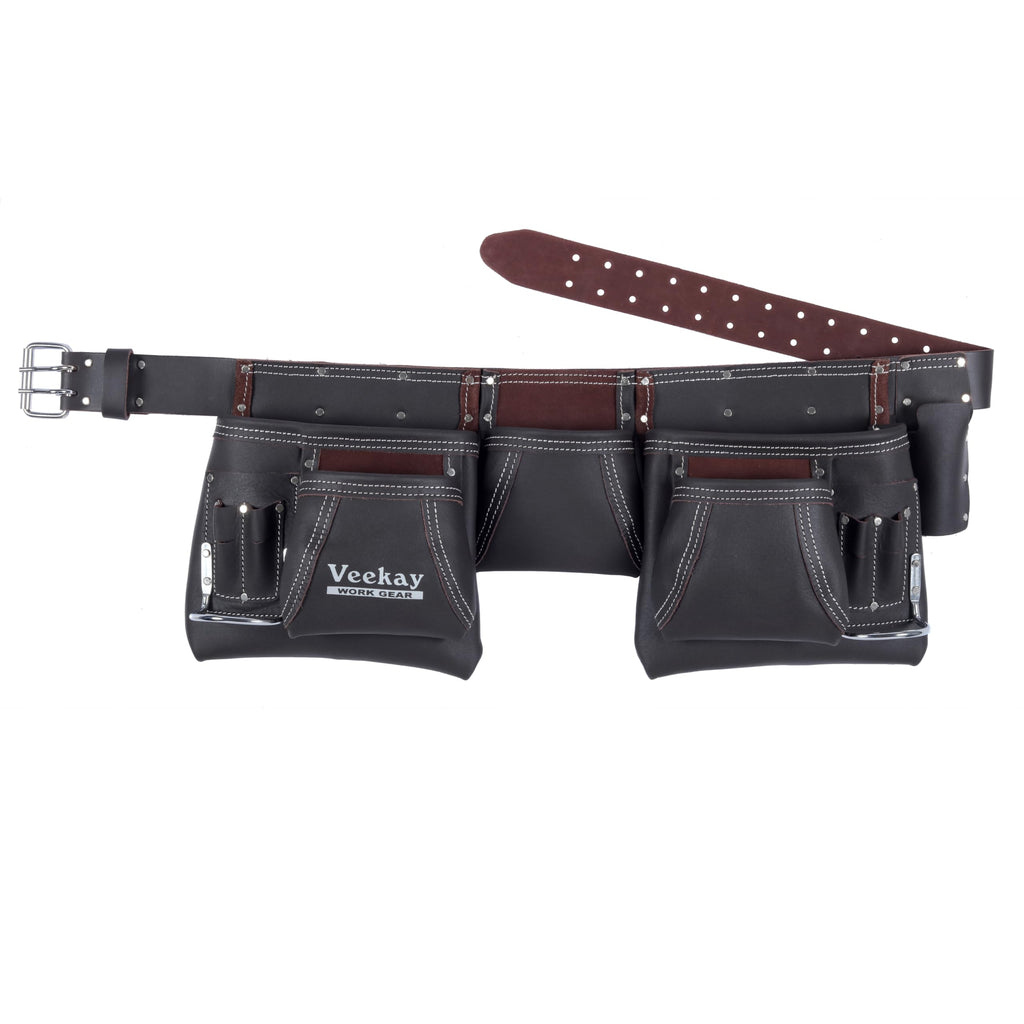 Brown Leather 2-Inch Tool Belt with 12 Pockets U804591