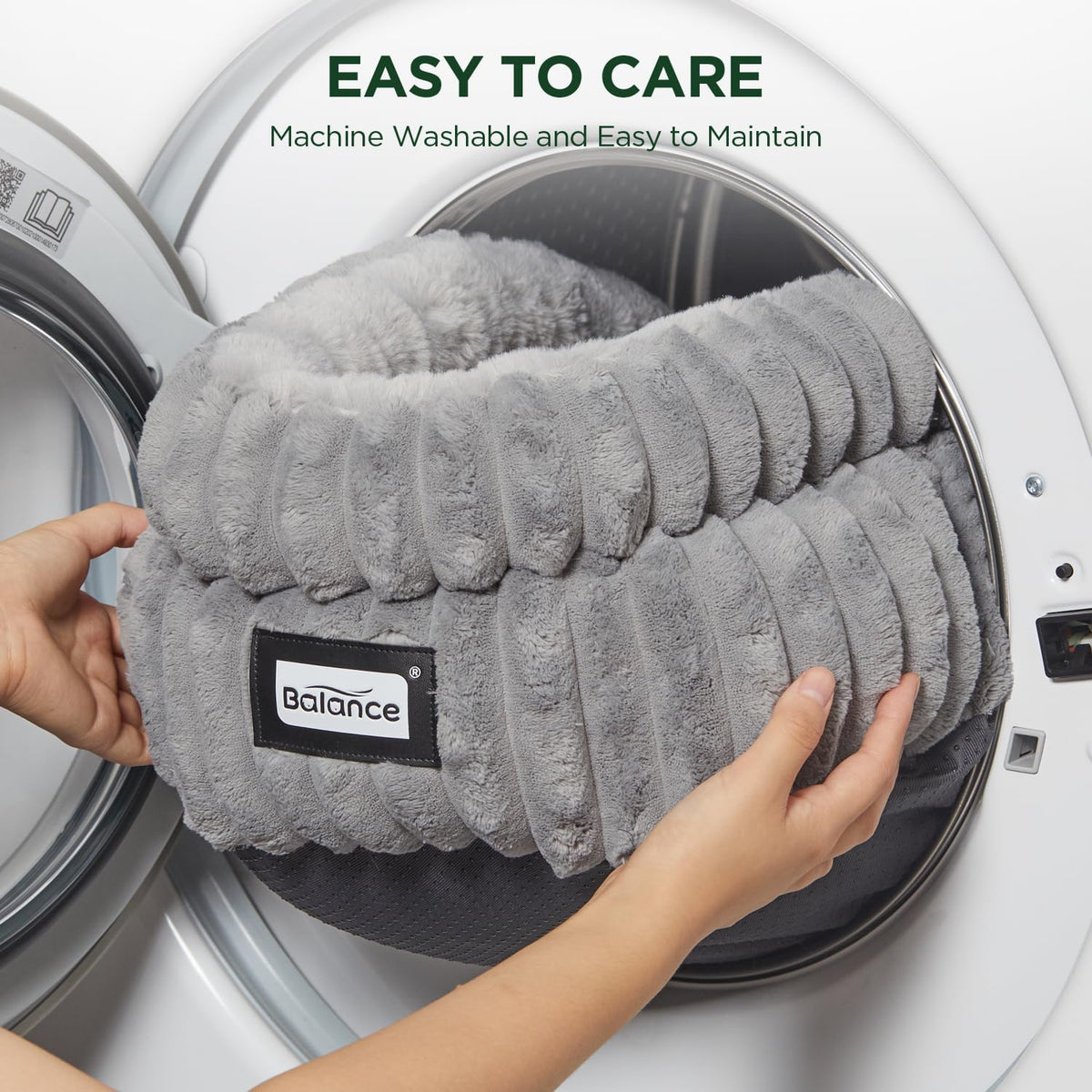 Washable Round Plush Cat Bed I2345