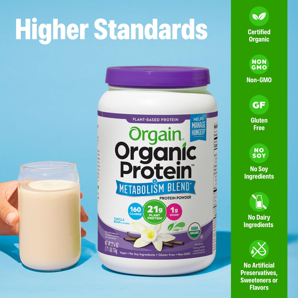 Organic Vegan Protein Powder Vanilla 1.71lb W188