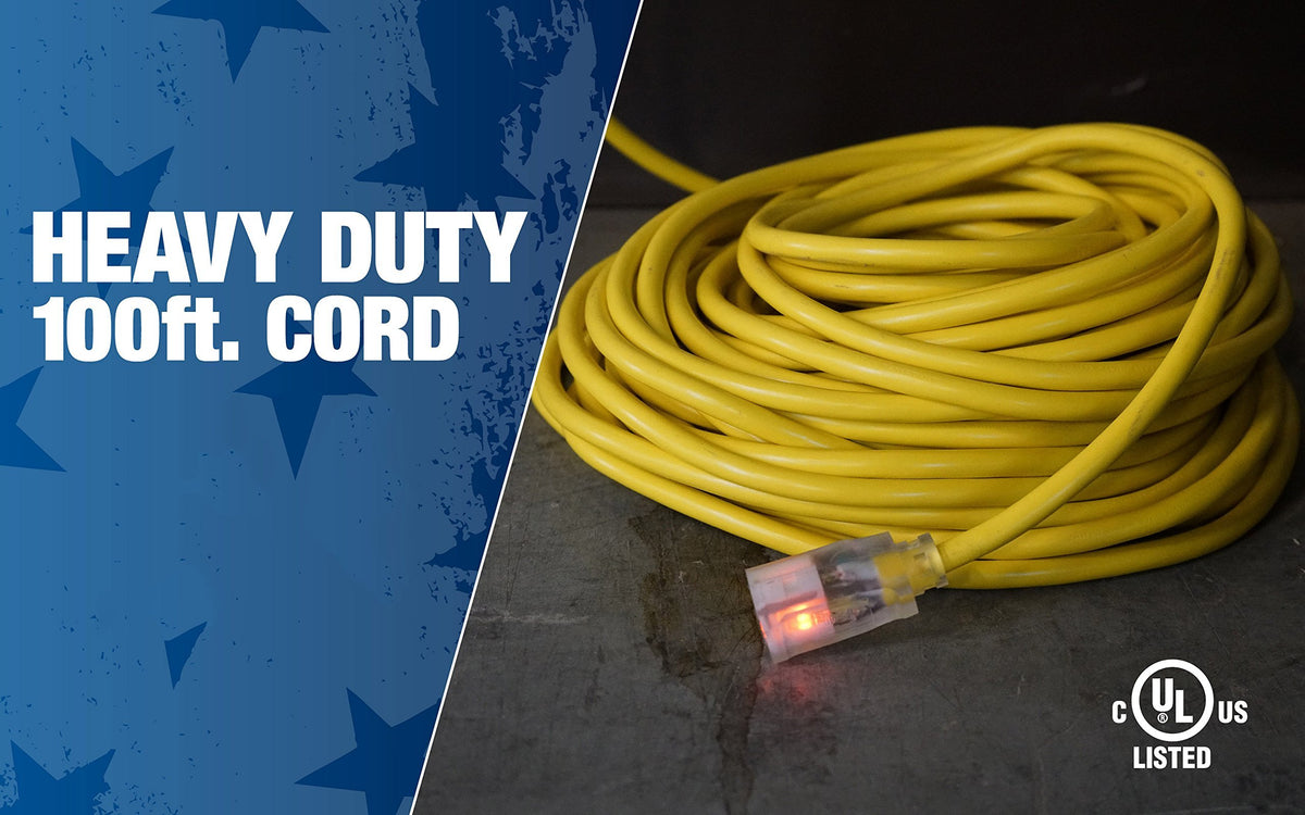 Outdoor Extension Cord 12 Gauge 3 Prong 100 Feet B271882