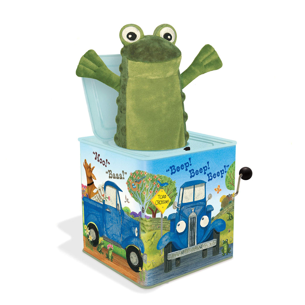 Blue Truck Jack-in-The-Box Plush Toy with Music R82547