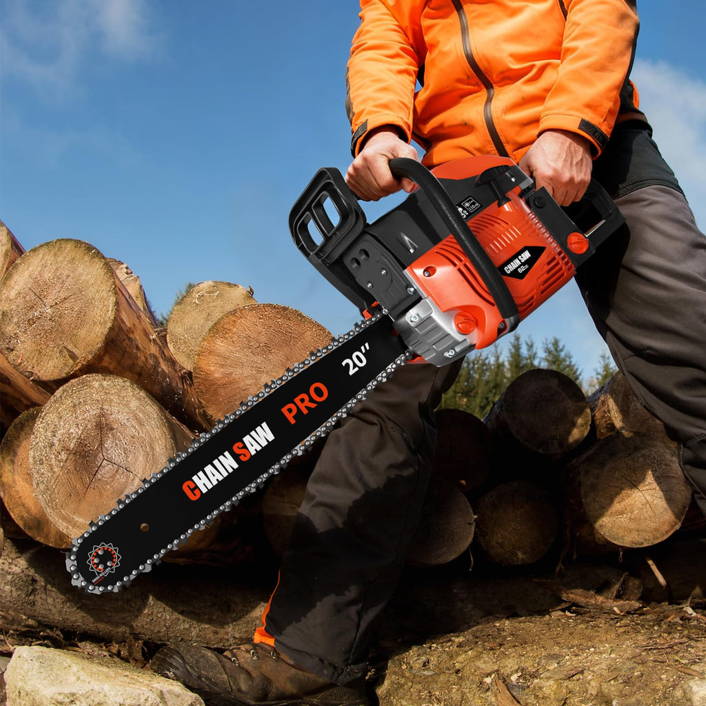 62CC Gas Chainsaw with 20inch & 24inch Chain Saw Bar P754800
