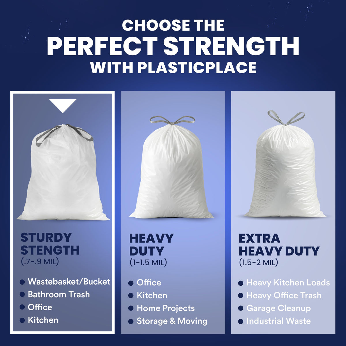 8 Gallon White Drawstring Trash Bags 200 Count N1106