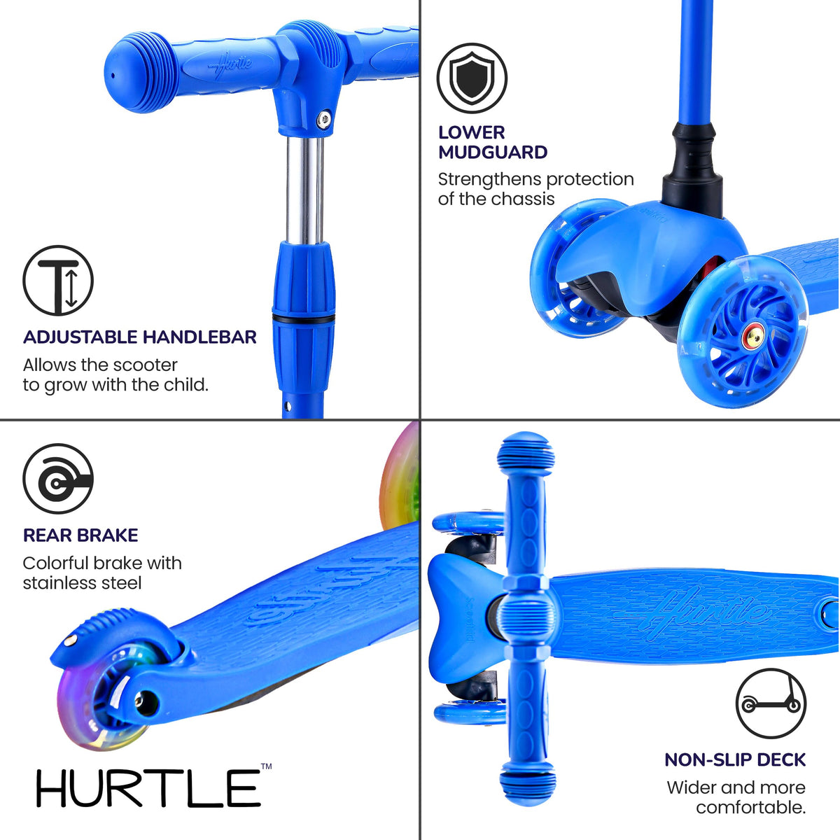 3 Wheel Kids Scooter with LED Wheels R8665