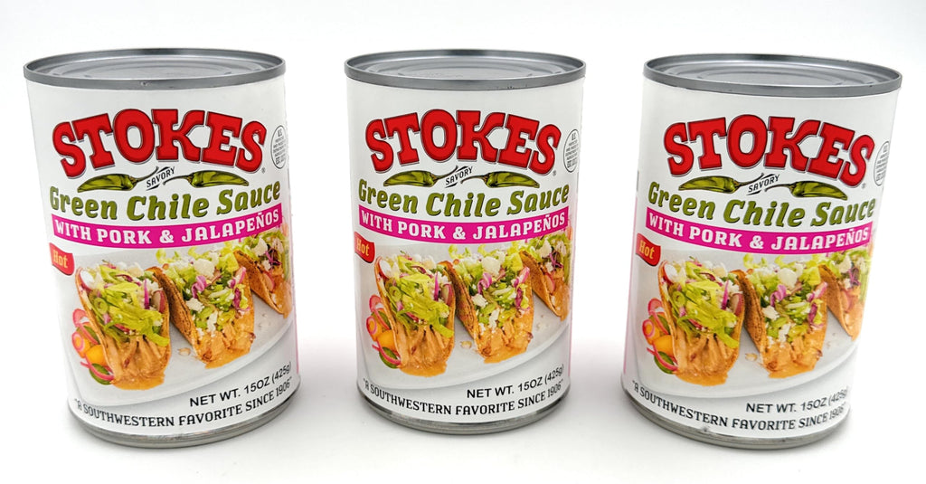 Green Chile Sauce with Pork and Jalapenos Pack of 3 I361