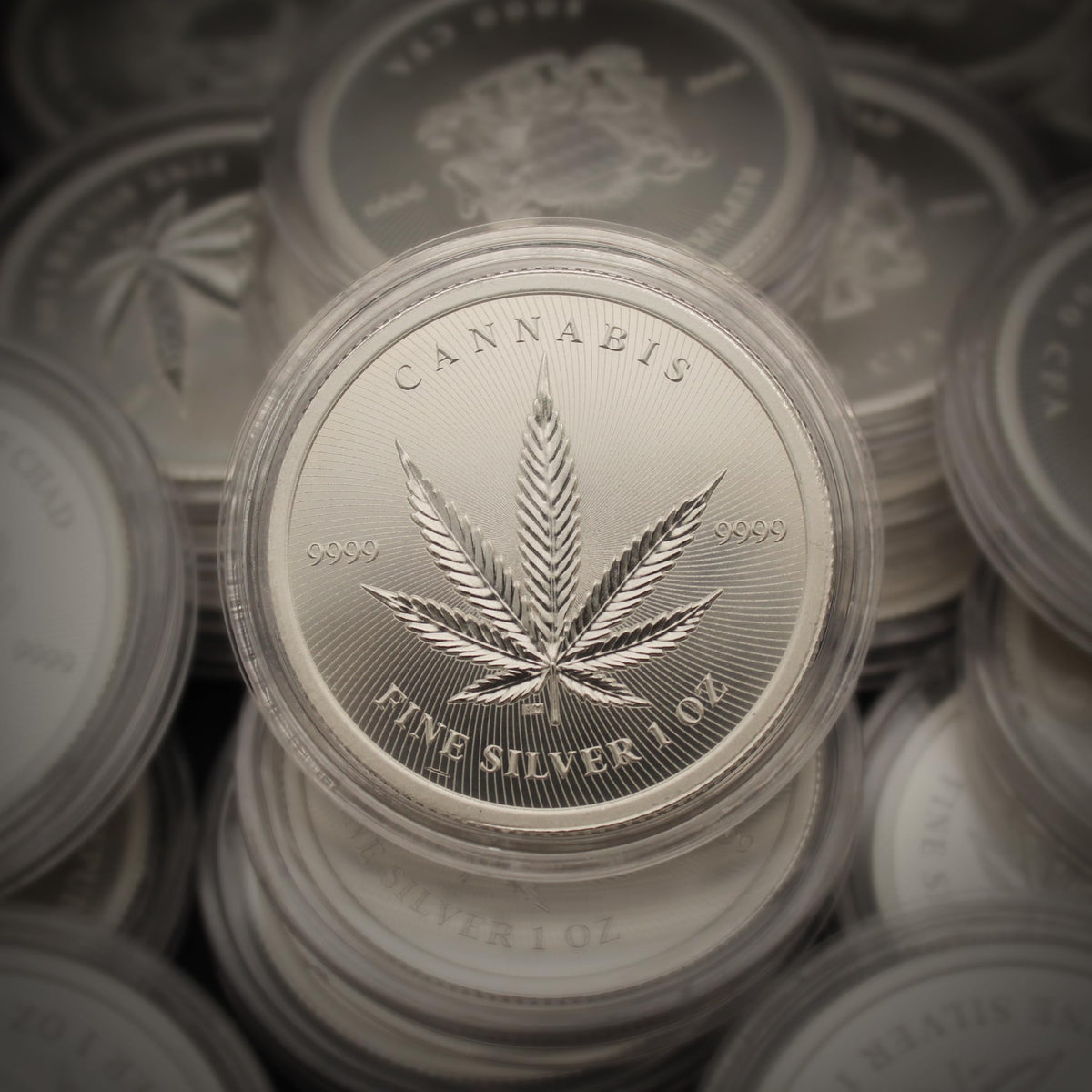 1 oz Silver Cannabis Coin Brilliant Uncirculated in Capsule T565126