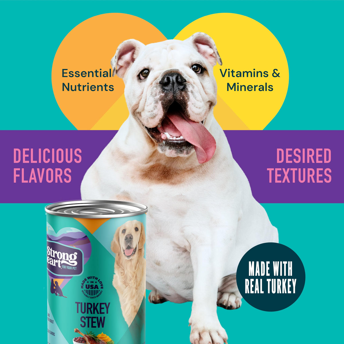 Turkey Stew Wet Dog Food 13.2 oz Can Pack of 12 Q206