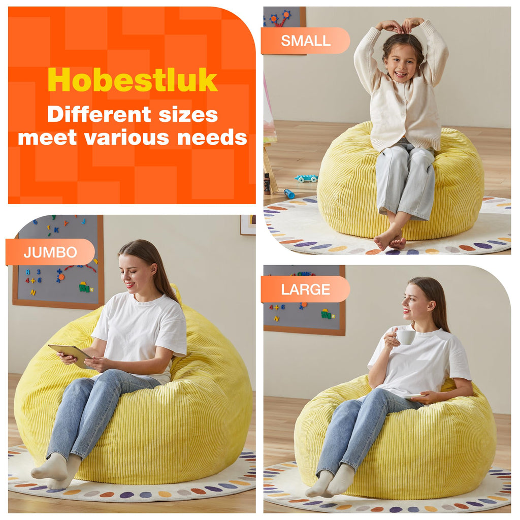 Oversized Bean Bag Chair with Filling J653257