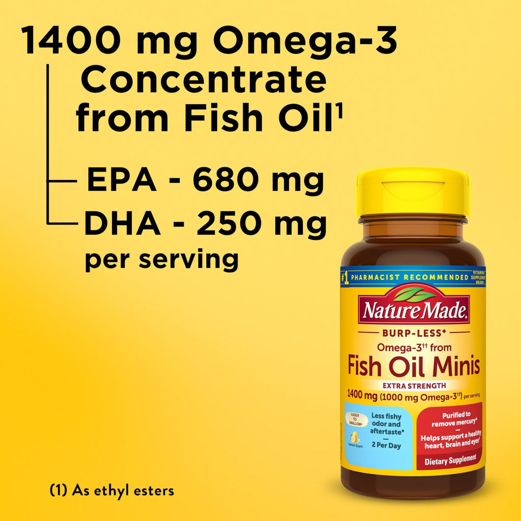 Fish Oil Omega 3 1400 mg Minis 60 Softgels I785244