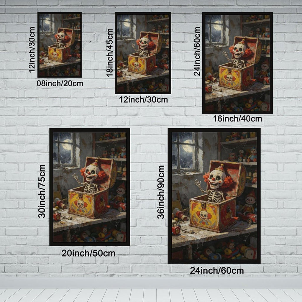 Canvas Wall Art Oil Painting Poster Print with Black Frame 24" L X 36" W U2048