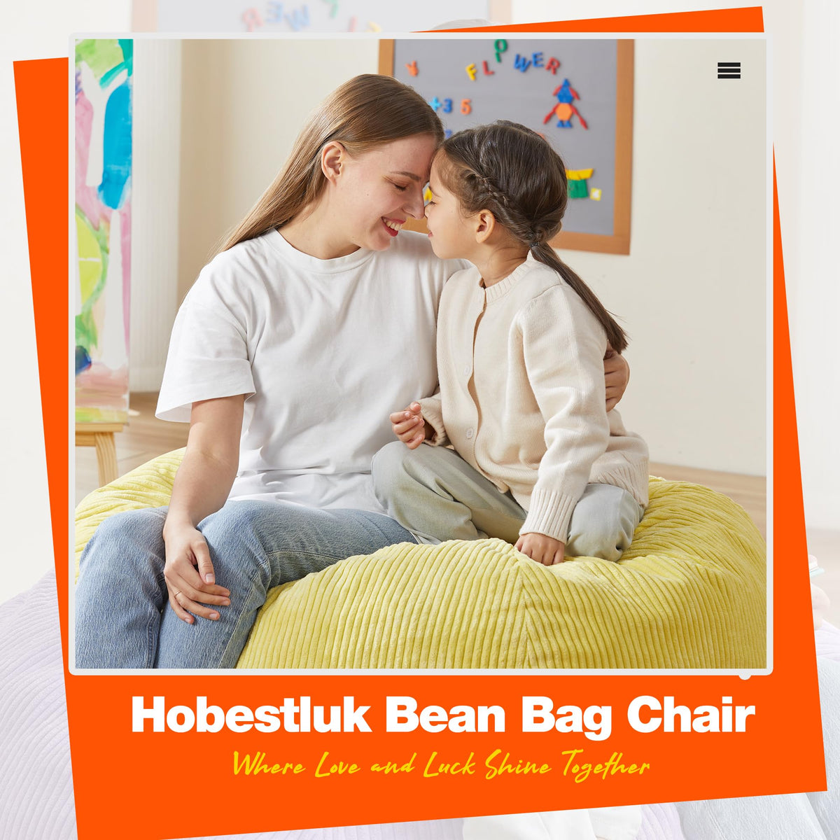 Oversized Bean Bag Chair with Filling J653257