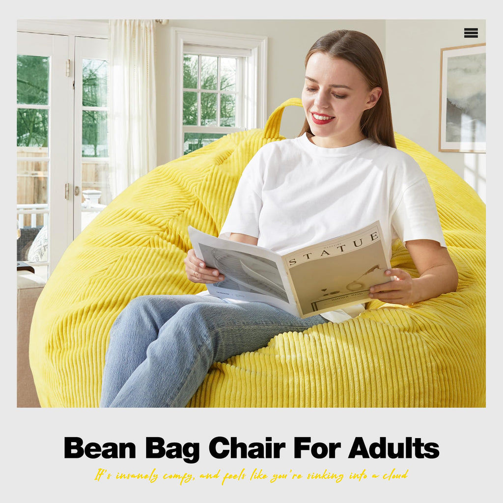 Oversized Bean Bag Chair with Filling J653257