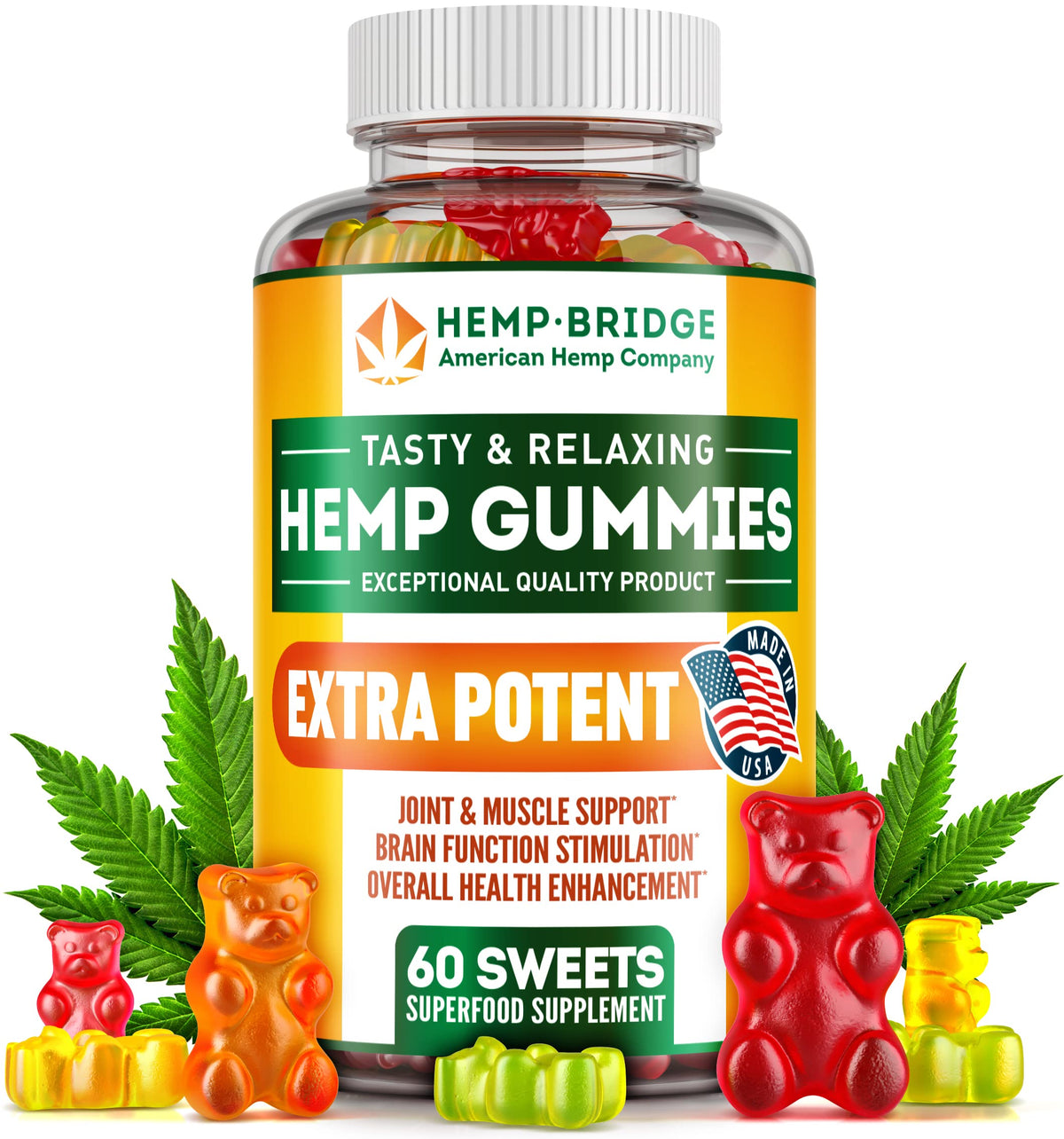 Hemp Gummies with Omega 3 6 9, 60 Count G47583