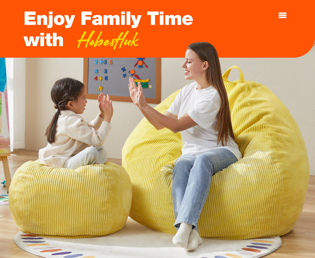 Oversized Bean Bag Chair with Filling J653257