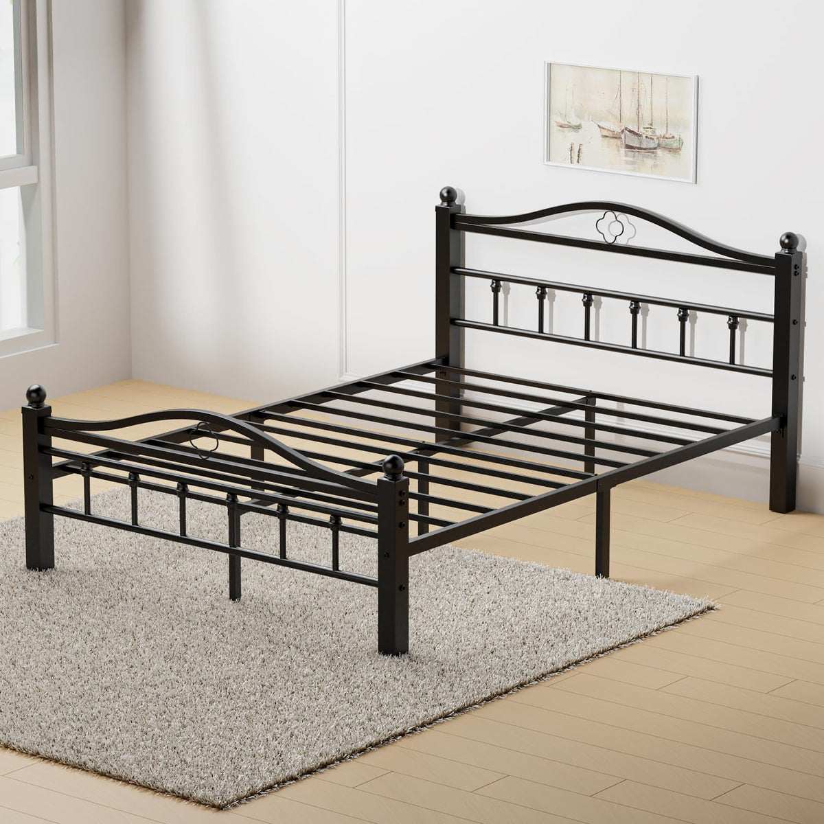 Full Size Bed Frame with Headboard X536933
