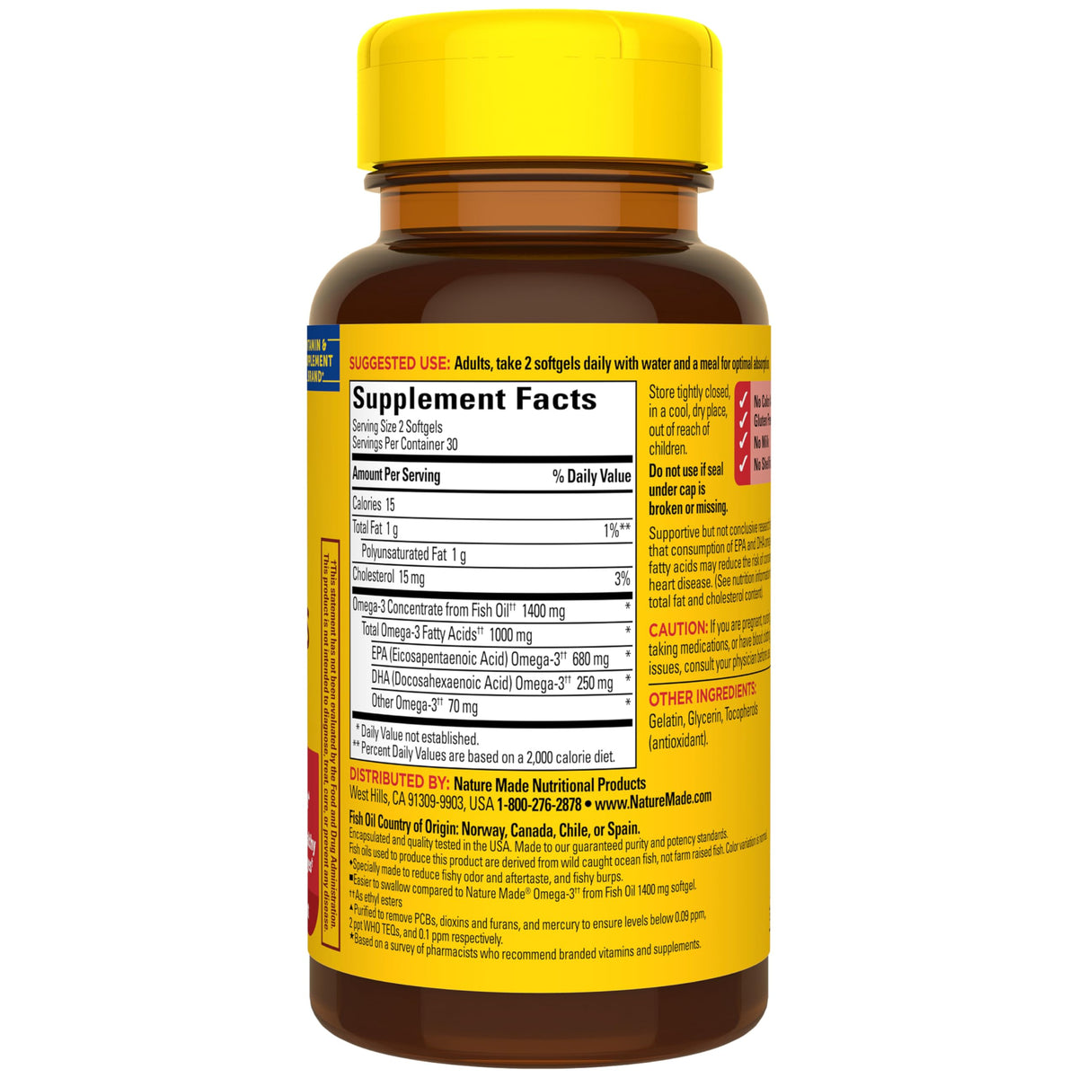 Fish Oil Omega 3 1400 mg Minis 60 Softgels I785244