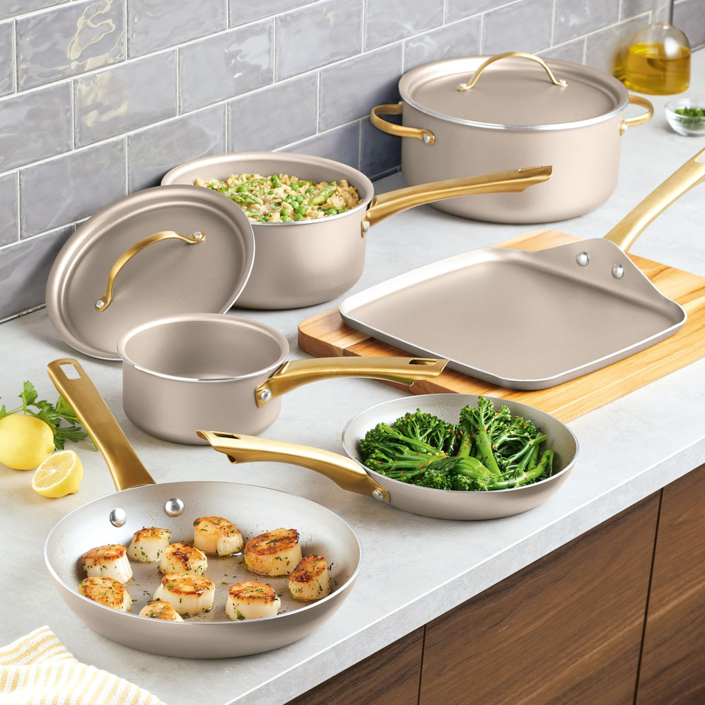 Nonstick Cookware and Pot Set with Lids, Dishwasher Safe, 12 Piece W202476